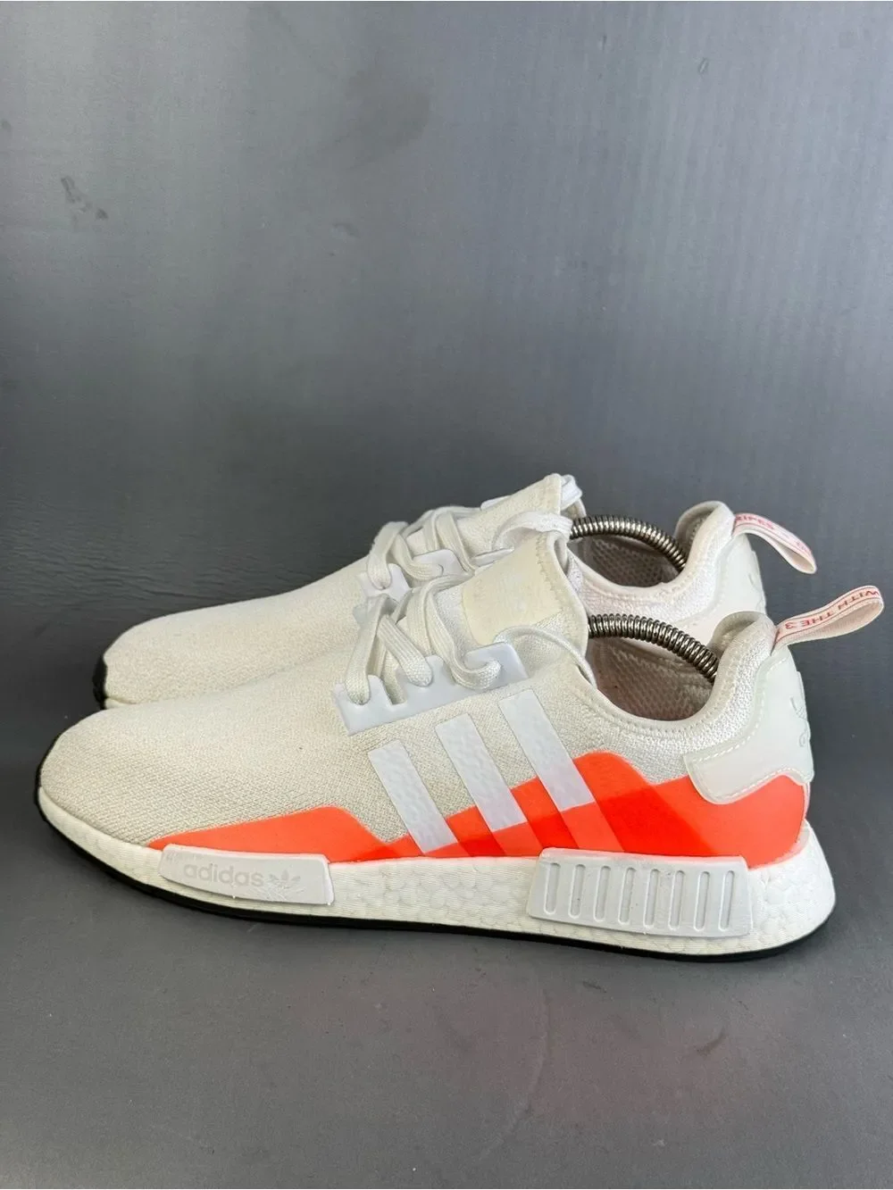 Adidas NMD_R1 'White Solar Red' athletic sneaker shoes men’s size 11